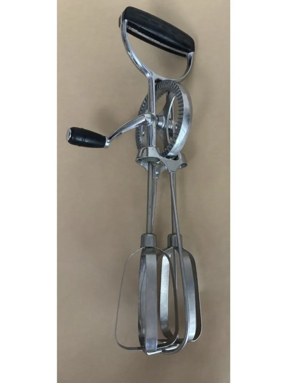 Vintage Ekco Best Manual Hand Crank Egg Beater Mixer Tool Stainless Steel USA